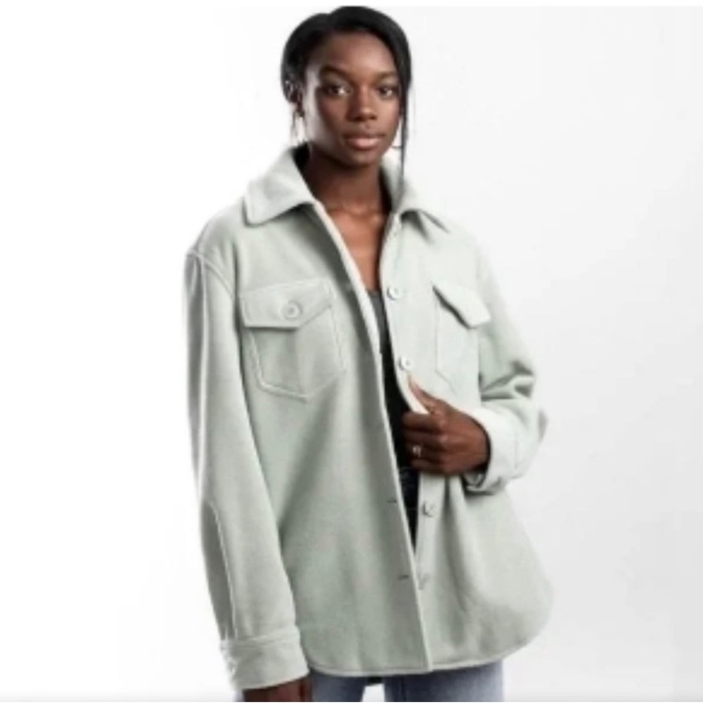 Joie Button Down Oversized Shacket With Pockets O… - image 1